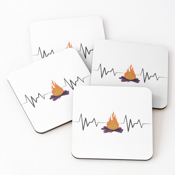 Item preview, Magical Witch Bonfire Heartbeat Pulse Heart Line ECG designed and sold by moderncrazeshop.