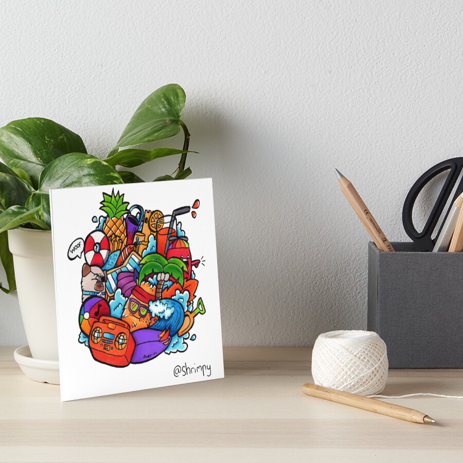 Beach Doodle Poster