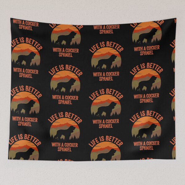 Item preview, Life Is Better With A Cocker Spaniel Vintage Country Dog Gift  designed and sold by Guarddogdrive.