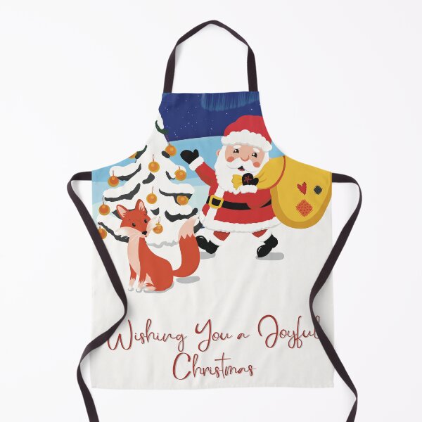 Item preview, Cute wintery landscape with the busy Santa Claus and a red fox in the winternight designed and sold by marina63.