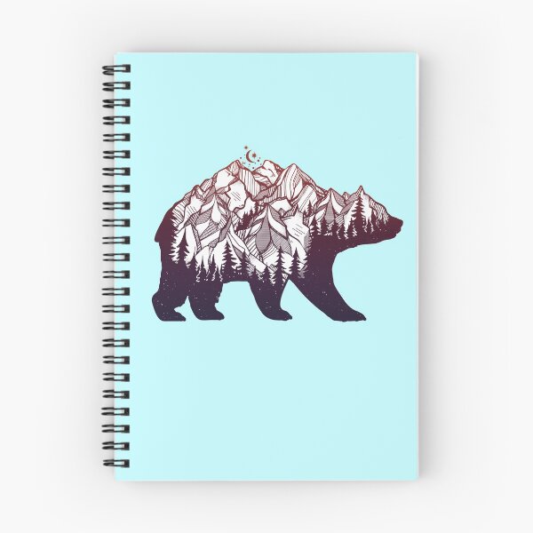 Item preview, Bear with Mountains Landscape, Moon and Stars designed and sold by Magnetic Pajama.