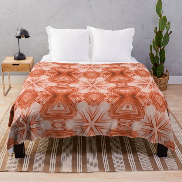Item preview, Orange Tan Boho Star Pattern designed and sold by KeksWorkroom.