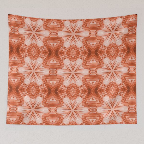 Item preview, Orange Tan Boho Star Pattern designed and sold by KeksWorkroom.
