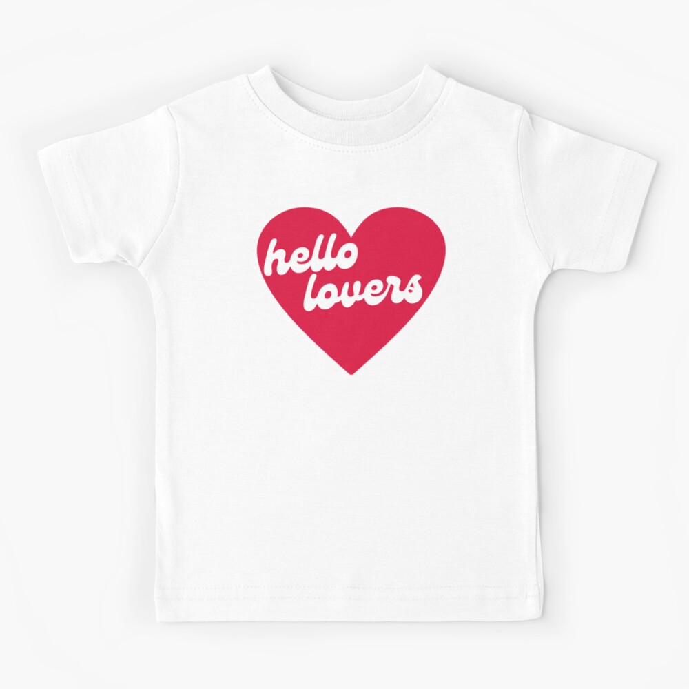 Hello lovers heart Kids T-Shirt for Sale by RafaTakami