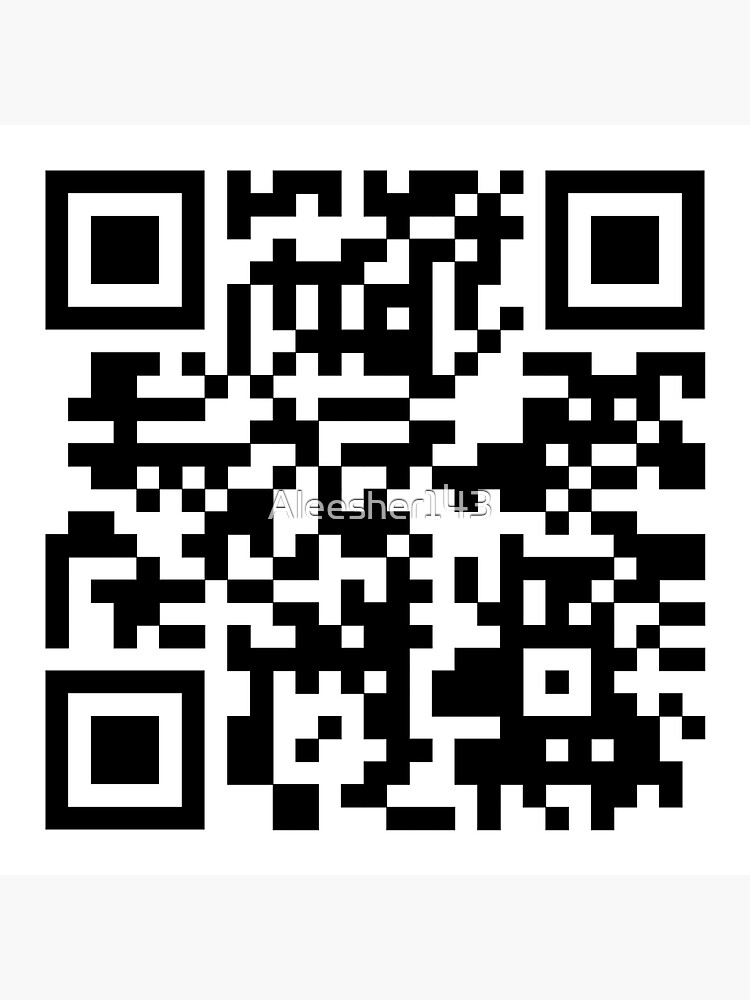 "Rick Roll QR Code" Sticker for Sale by Aleesher143 | Redbubble
