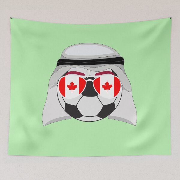 Item preview, Canada Flag inside Sunglasses on a Soccer ball Wearing a Shemagh designed and sold by Dexter Freeman.