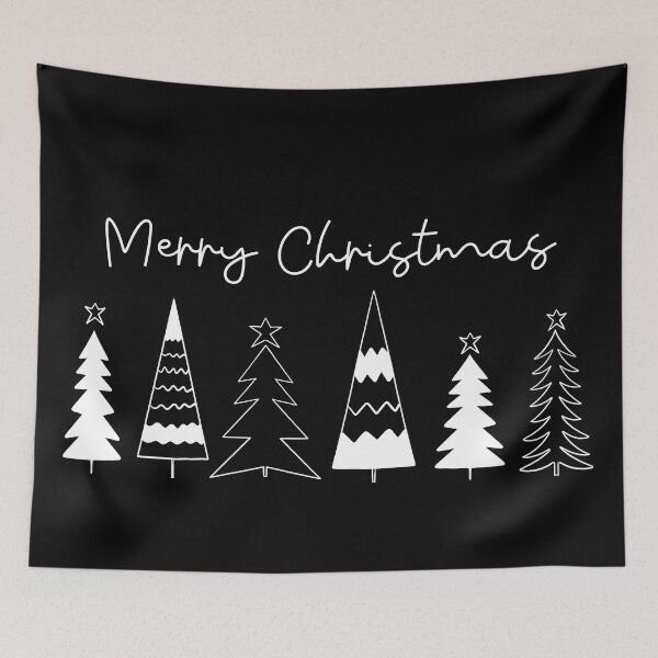 Item preview,  Cute Merry Christmas trees - minimalist trees Christmas design white  designed and sold by Inktown.