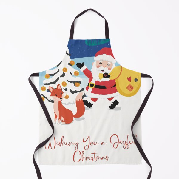 Item preview, Cute wintery landscape with a busy Santa Claus and a fox in the aurora borealis of the winternight designed and sold by marina63.