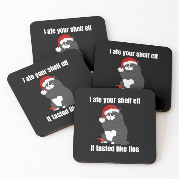 Item preview, Christmas Cat meme ate your shelf elf tasted like lies designed and sold by JoeyGrace.