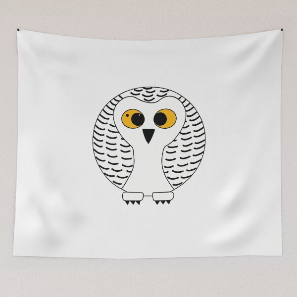 Item preview, A cartoonish round snowy owl IIIb designed and sold by BrachiaST.
