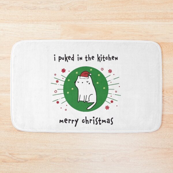 Item preview, I Puked In The Kitchen Merry Christmas , Funny Cat designed and sold by FirnandArt.