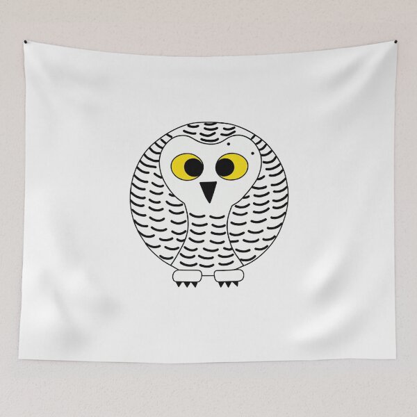 Item preview, A cartoonish round snowy owl IVa designed and sold by BrachiaST.