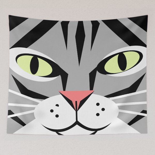 Item preview, Geometric Abstract of Tabby Cat designed and sold by studioart.