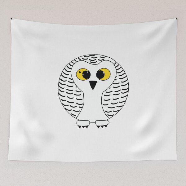 Item preview, A cartoonish round snowy owl Vb designed and sold by BrachiaST.