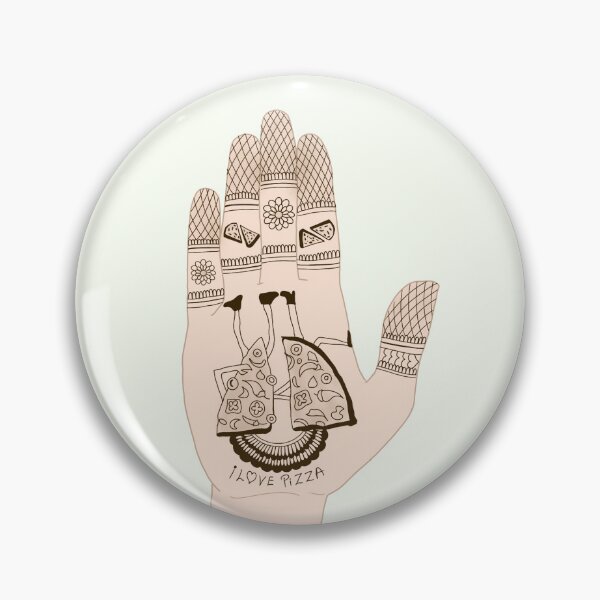 Item preview, I love Pizza with Henna Tattoo designed and sold by HennaArtista.