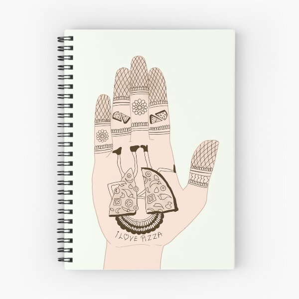Item preview, I love Pizza with Henna Tattoo designed and sold by HennaArtista.