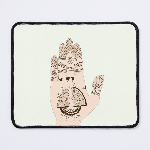 Item preview, I love Pizza with Henna Tattoo designed and sold by HennaArtista.