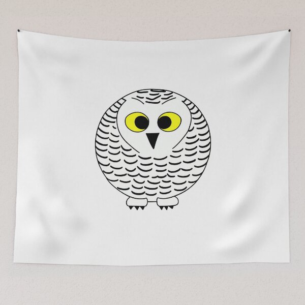Item preview, A cartoonish round snowy owl VIa designed and sold by BrachiaST.