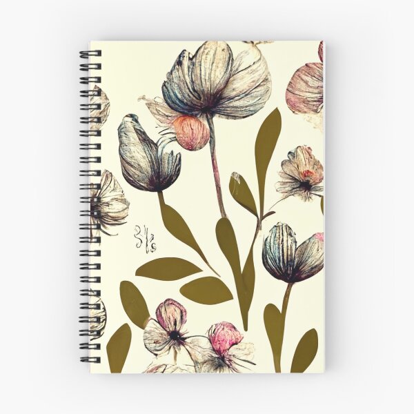 Item preview, Vintage looking flowers with dark green stems in a beautiful pattern. designed and sold by liana campbell.