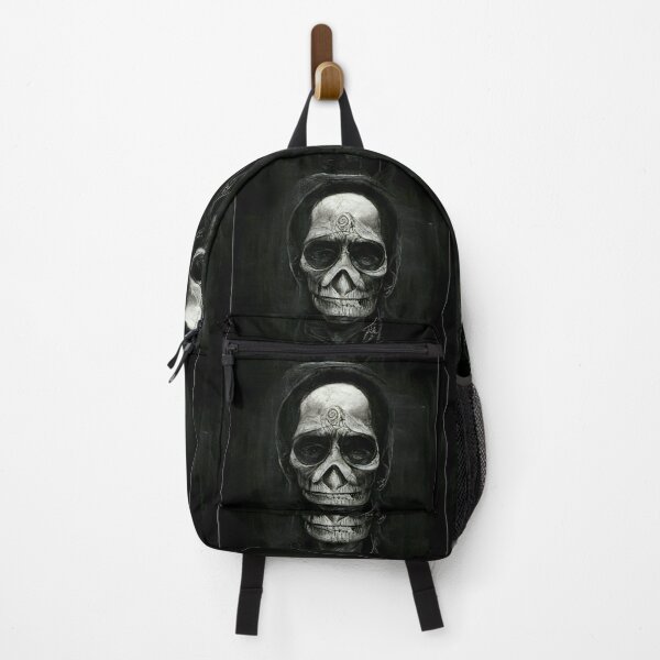 Item preview, Old Lady as Half Skeleton Dark Black and White designed and sold by Stepan Melnikov | Midpatterns.