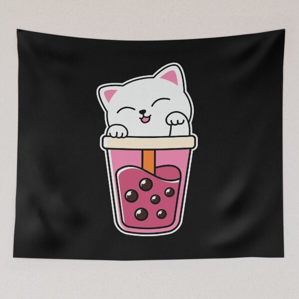 Item preview, cat kawaii boba tea designed and sold by AdelDa19.