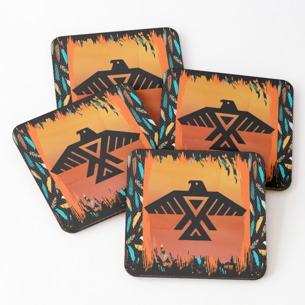 Item preview, Eagle-Native American With Tribal Pattern Border designed and sold by handsoftime2020.