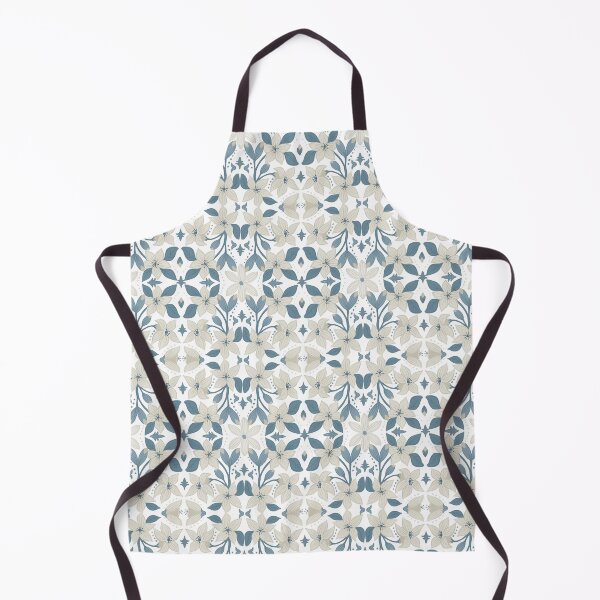 Item preview, Morris blue lilies pattern, ornamental floral pattern designed and sold by RoseMaryWP.