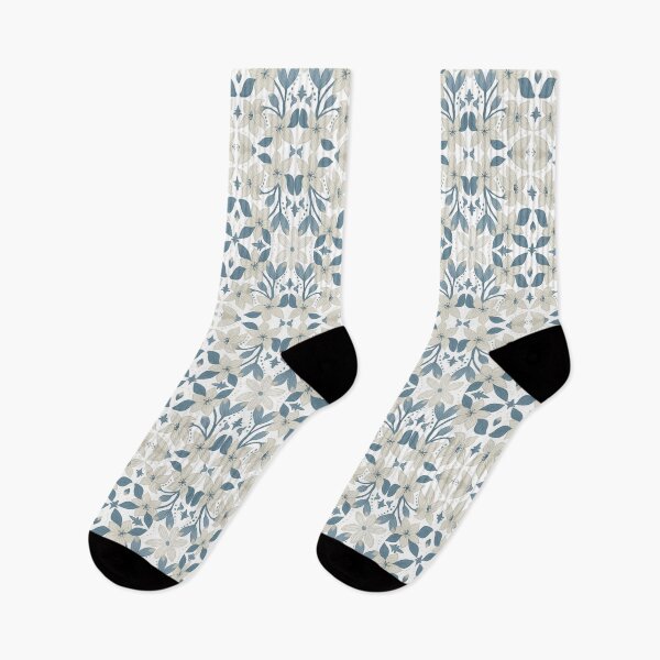 Item preview, Morris blue lilies pattern, ornamental floral pattern designed and sold by RoseMaryWP.