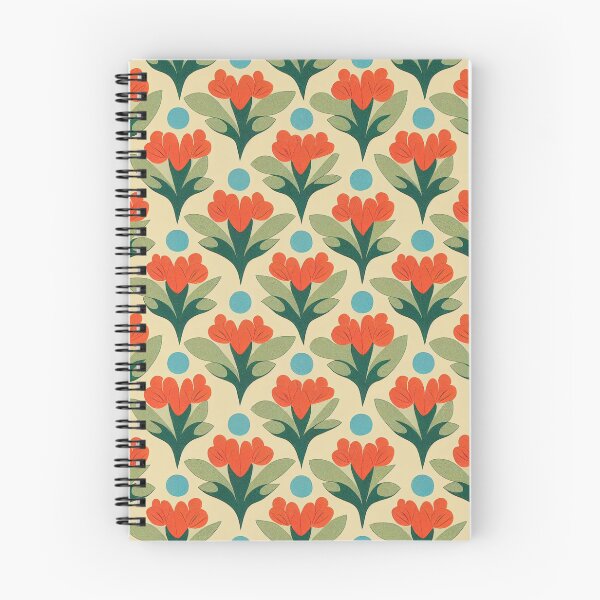 Item preview, Patrón floral naranja vintage designed and sold by DesArtStudio.