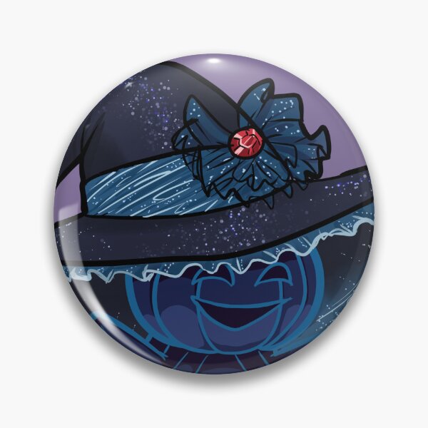 Item preview, dark blue tinny pumpkin witch designed and sold by Hardsara.