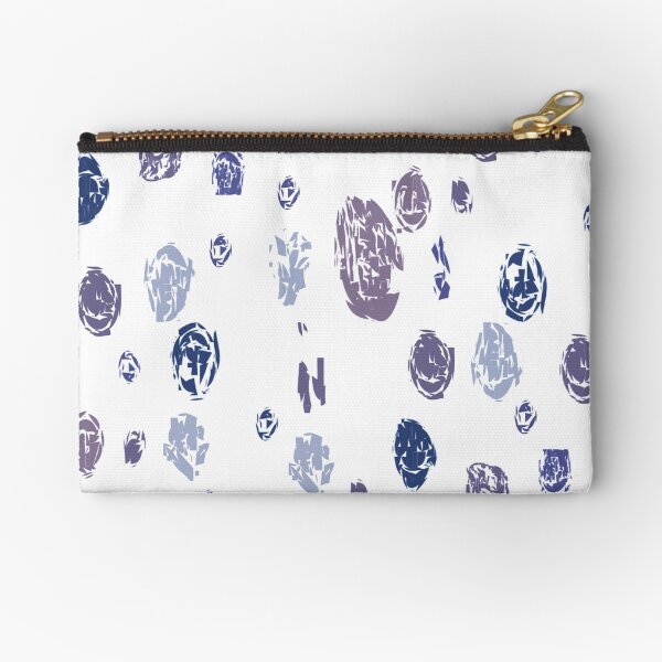 Abstract Purple and Blue Raindrops pattern Zipper Pouch