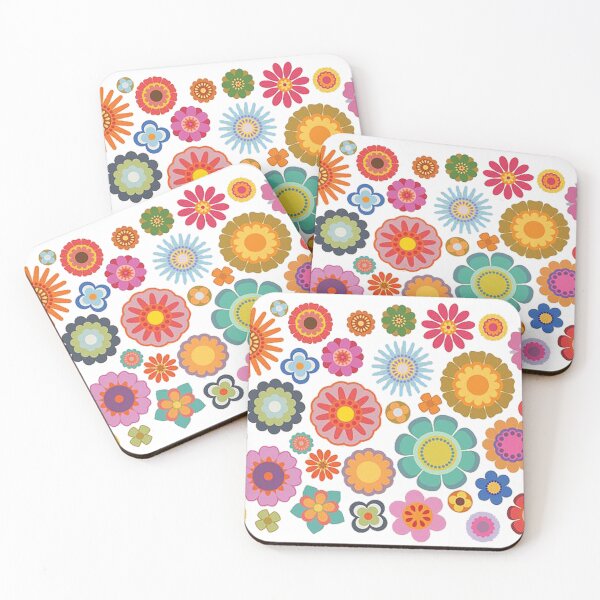 Item preview, Flowers, colorful illustrated flowers, daiseys, petals, floral, mod flowers designed and sold by Nostrathomas66.