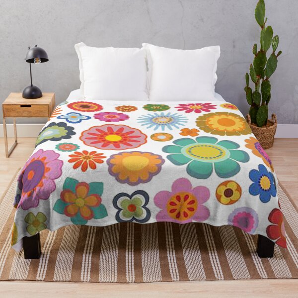 Item preview, Flowers, colorful illustrated flowers, daiseys, petals, floral, mod flowers designed and sold by Nostrathomas66.