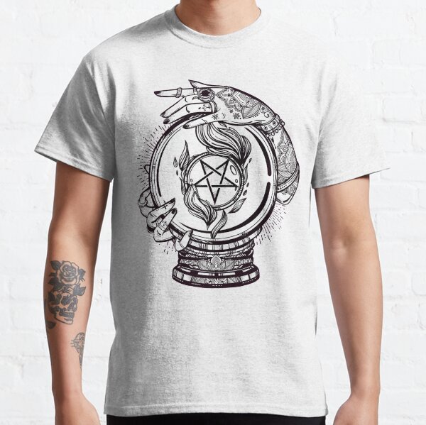 Psychic Reader with Crystal Ball and the Sigil of Baphomet Classic T-Shirt