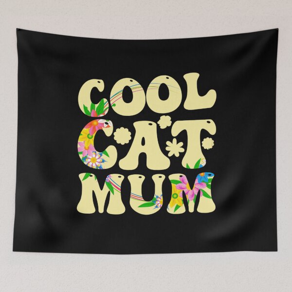 Item preview, Floral Cool Cat Mum designed and sold by PetSafari.