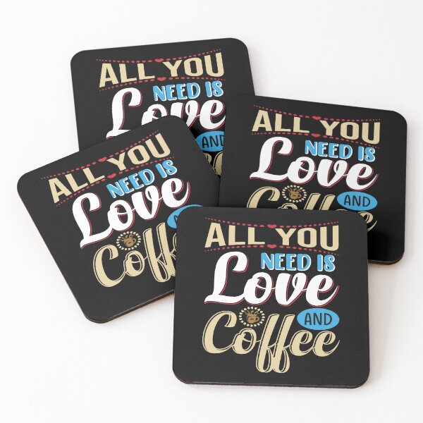Item preview, All You Need Is Love And Coffee Art Design Draw Street Art Text Quote designed and sold by BK-Fishing.