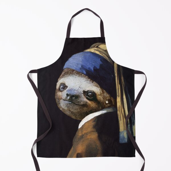 Item preview, The Sloth with a Pearl Earring - Print / Home Decor / Wall Art / Poster / Gift / Birthday / Sloth Lover Gift / Animal print Canvas Print designed and sold by Furry And Purry.