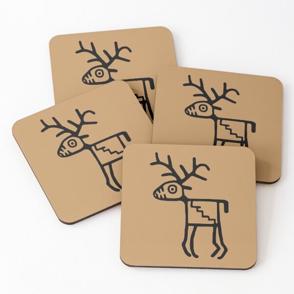 Item preview, Petroglyph Deer - black designed and sold by Squirrel-Girl.