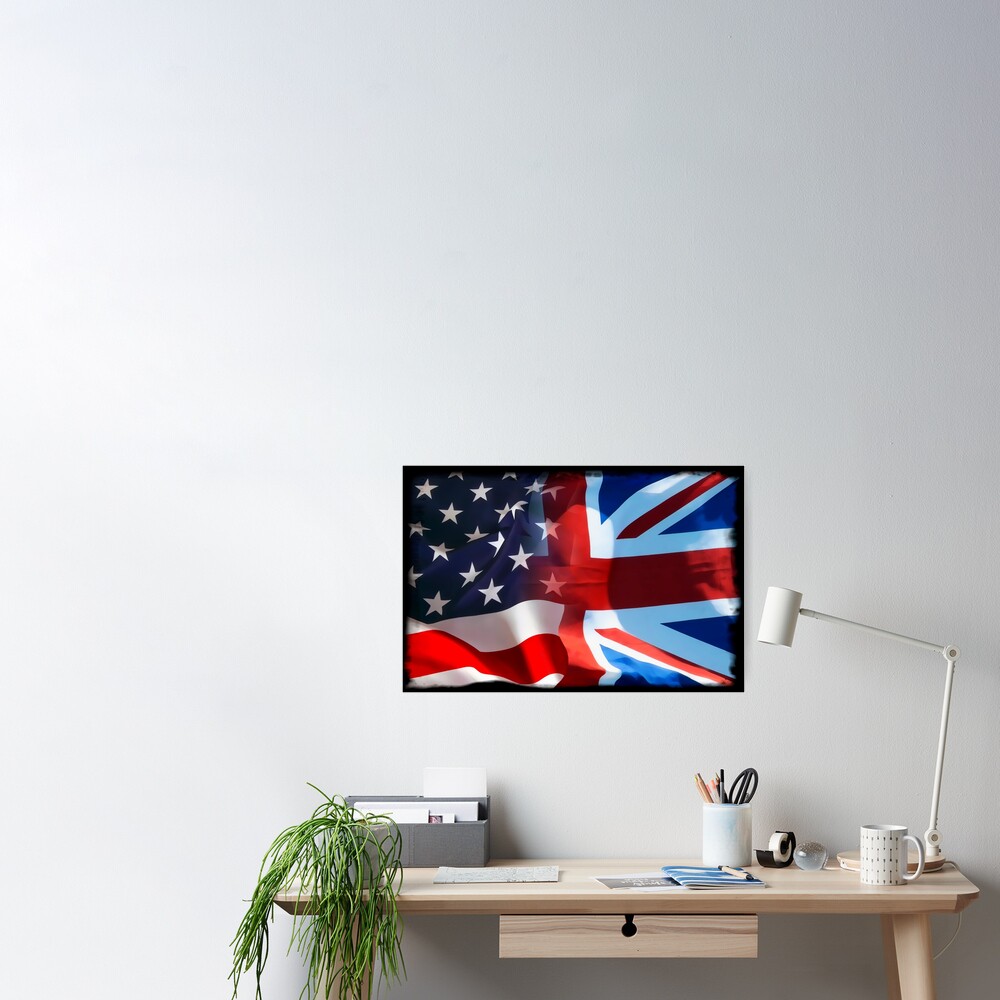 American and British Flags Union Jack Graphic by TheDigitalDeli