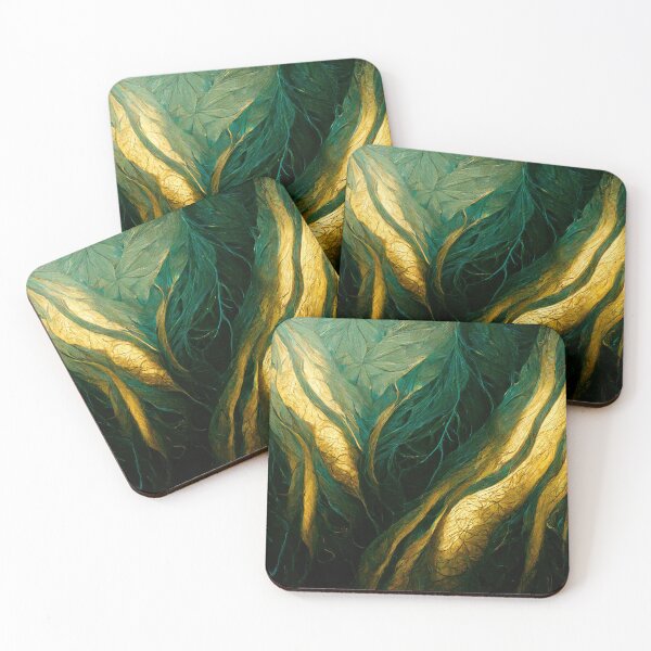 Item preview, Golden veins - nature inspired abstract designed and sold by Michael Bollin.