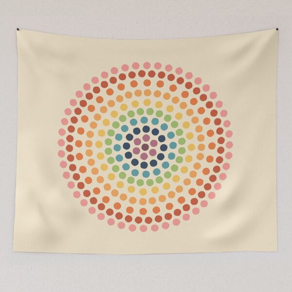 Item preview, Rainbow Polka Dots Mandala designed and sold by Davida Fernandez.