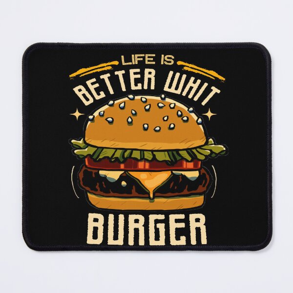 Item preview, Burger lover, illustration of appetizing colorful hamburger with tribute phrase for those who are addicted to hamburgers. designed and sold by Malogue.
