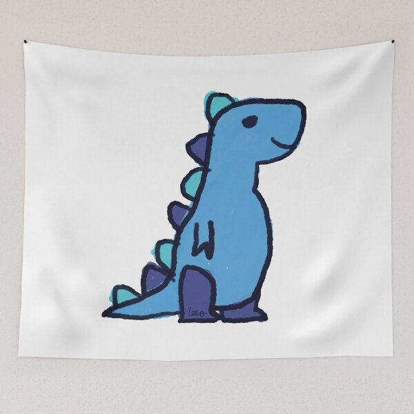 Item preview, Dino 1 (blue, white background) designed and sold by MentaLee.
