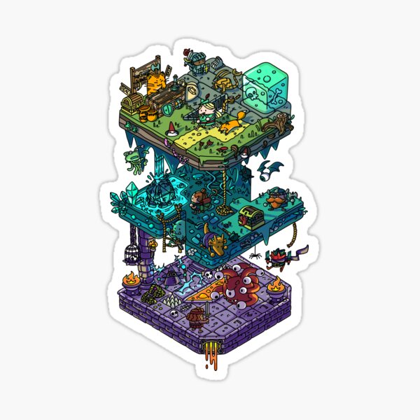 Dungeons and Isometric Dragons Sticker