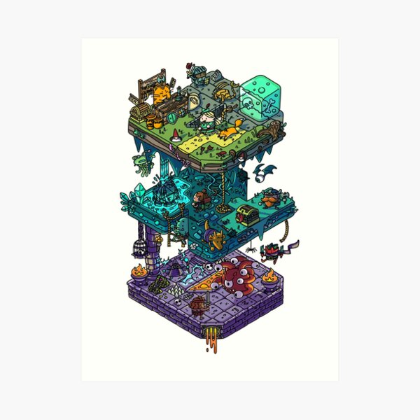 Dungeons and Isometric Dragons Art Print