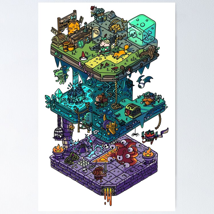 Dungeons and Isometric Dragons Sticker