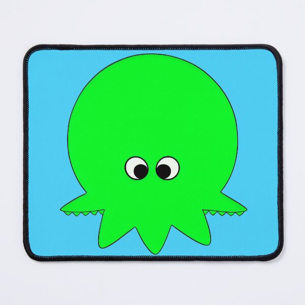 Item preview, Green cartoonish round octopus I designed and sold by BrachiaST.