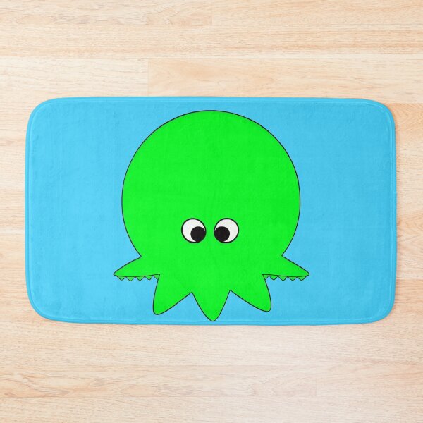 Item preview, Green cartoonish round octopus I designed and sold by BrachiaST.