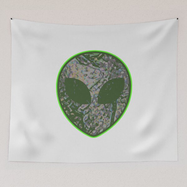 Item preview, Aliens - Alien face, UFO - ET sticker - Colorway 4 designed and sold by smooshfaceutd.
