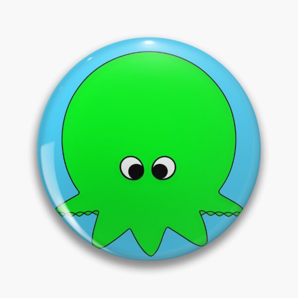 Item preview, Green cartoonish round octopus II designed and sold by BrachiaST.
